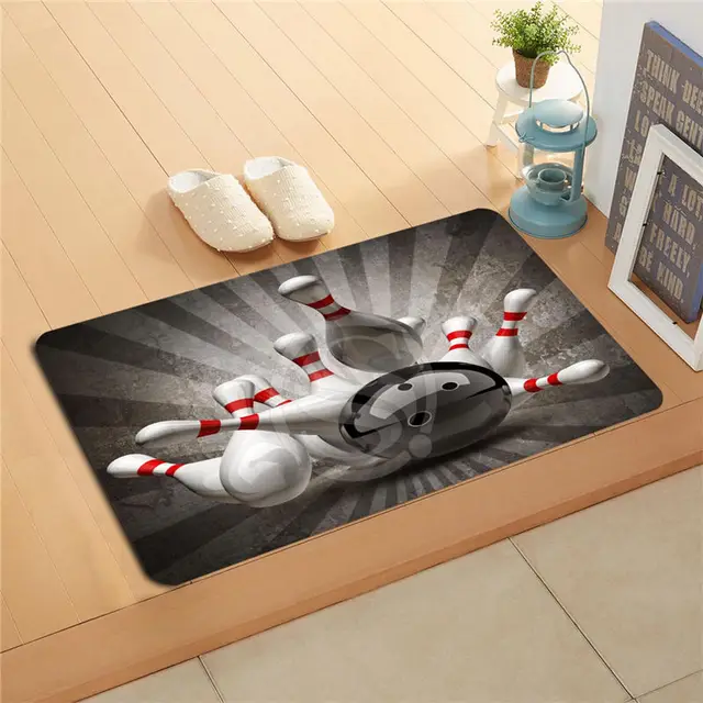 q304p Custom HD bowling Doormat Home Decor Door mat Floor Mat Bath