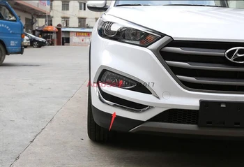 

ABS Plastic Front Fog light Lamp Cover Trim Foglight Lamp Shade Frame Foglight Bezel Car Decorations For Hyundai Tucson 2015