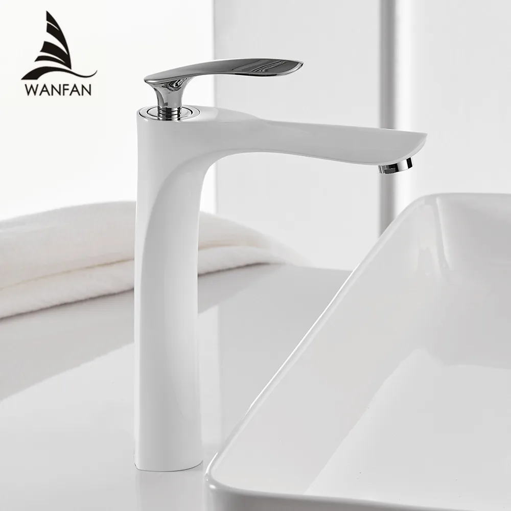 Günstig Waschtischarmaturen Weiß Farbe Becken Mischbatterie Bad Wasserhahn Heißen und Kalten Chrom finish Messing Wc, Waschbecken Wasser Kran Gold 228