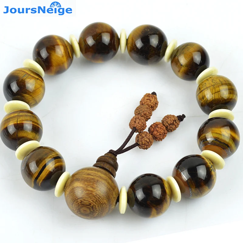 Браслет из натурального камня тигровый глаз с бусинами размер 16 мм|bracelet beads|natural