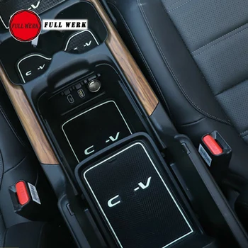 

21pc/set Latex Car Gate Slot Pad Door Groove Mat Door Cup Anti Slip Mat with Logo for Honda CRV CR-V 17-19 Interior Accessories
