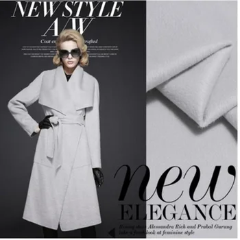 

Grey cashmere wool cashmere wool fabric fabric thick autumn and winter 450grams per metre