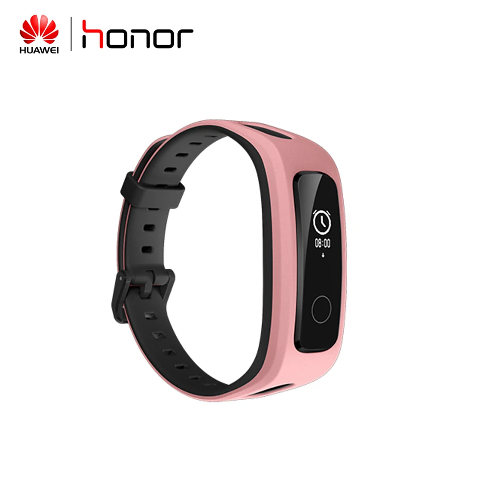 Смарт-браслет huawei Honor Band 4, фитнес-браслет, трекер с пряжкой для обуви, спортивные наручные часы - Цвет: Розовый