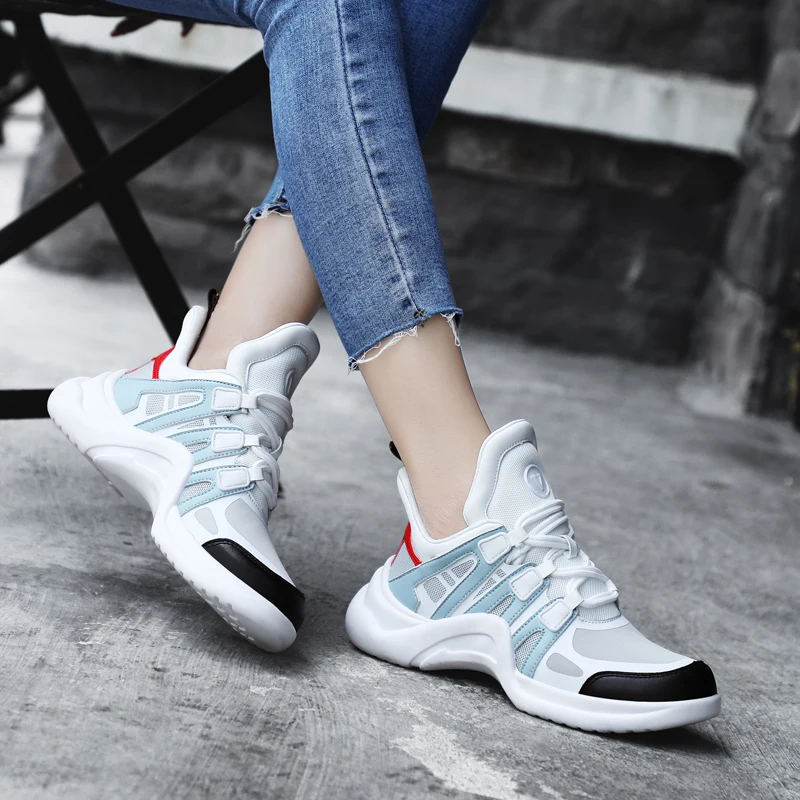 Дизайнерские женские кроссовки, дышащий светильник, обувь для бега, уличная спортивная обувь, женская обувь на платформе, прогулочная Вулканизированная обувь