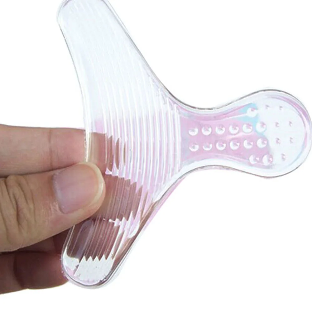 Soft Silicone Heel Protector T-shaped Anti-wear Gel Cushion Heel Pad Insoles for Shoes Foot Care Shoes Accessories