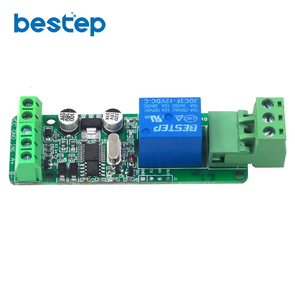 Modbus Rtu 1 канал 12 В релейный модуль переключатель вход/выход RS485/ttl