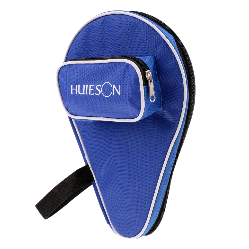 1 Pcs Oxford Cloth Table Tennis Case Racket&Ball Bag Ping Pong Paddle Bat Cover Pouch Storage Protector Racquet Sport Blue/Black