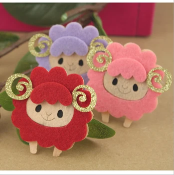 

Wholesale Trendy animals shape Non-woven Character sheep shape handmade jewelry decoration material diy hair/garments accessory
