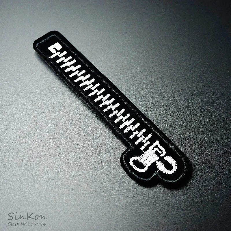 

Zipper (Size:3.0X11.8cm) Embroidered Patch Iron on Sewing Applique Cute Patch Fabric Clothes Shoes Bag DIY Decoration