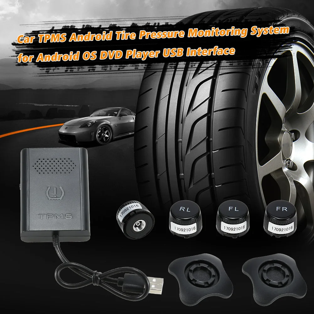 Автомобильная система контроля давления в шинах TPMS Android для OS DVD плеера с USB