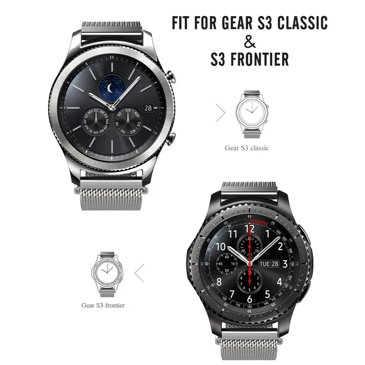 Для samsung galaxy watch 46 мм 42 мм active 2 ремешок gear S3 Frontier 22 мм 20 мм Milanese huawei watch GT 2 ремешок galaxy watch band