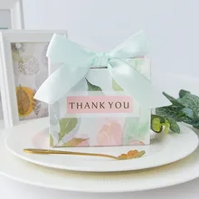Спасибо Печатный пакет для конфет коробки для вечерние Украшение стола/для праздника вечерние принадлежности/свадебной подарок Коробки 25 шт