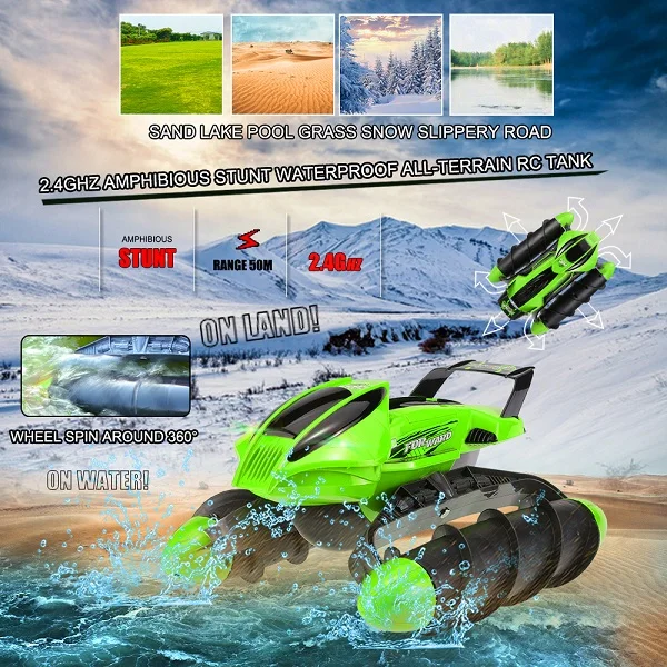 Flytec_989-393_2.4G_High_Speed_RC_Tank_Amphibious_Stunt_Waterproof_All-terrain_Sand_Lake_Pool_Grass_Snow_Slippery_Road_07