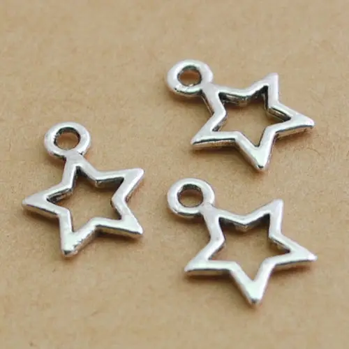 

suoja 10 PC/pack Antique silver plating color stars Zinc Alloy Pendant Charms Fit For DIY Accessories Handmade Jewelry DIY Craft