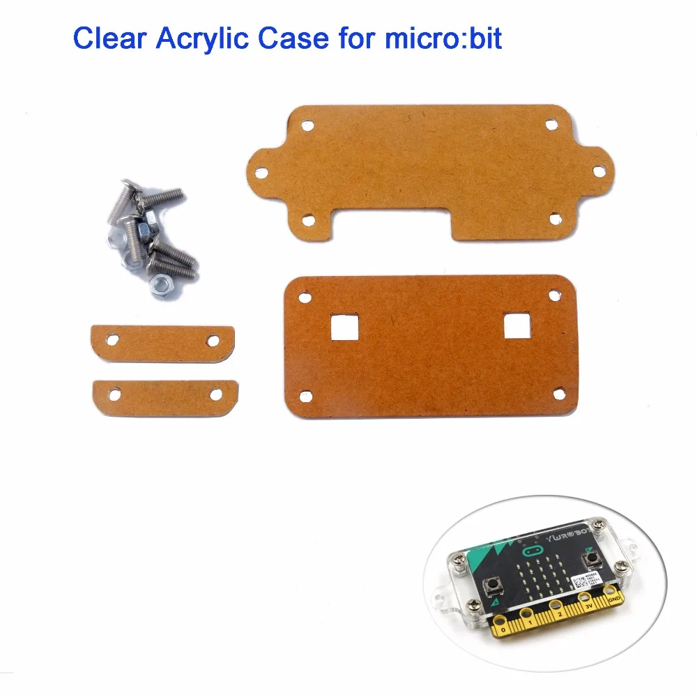 Прозрачный Акриловый чехол коробка оболочка корпус для BBC Micro:bit microbit for Kids Education