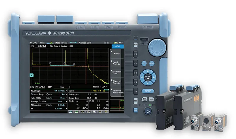 YOKOGAWA AQ7280 7282A SM OTDR 1310/1550nm, 38/36dB поставляется с FC/UPC адаптеры