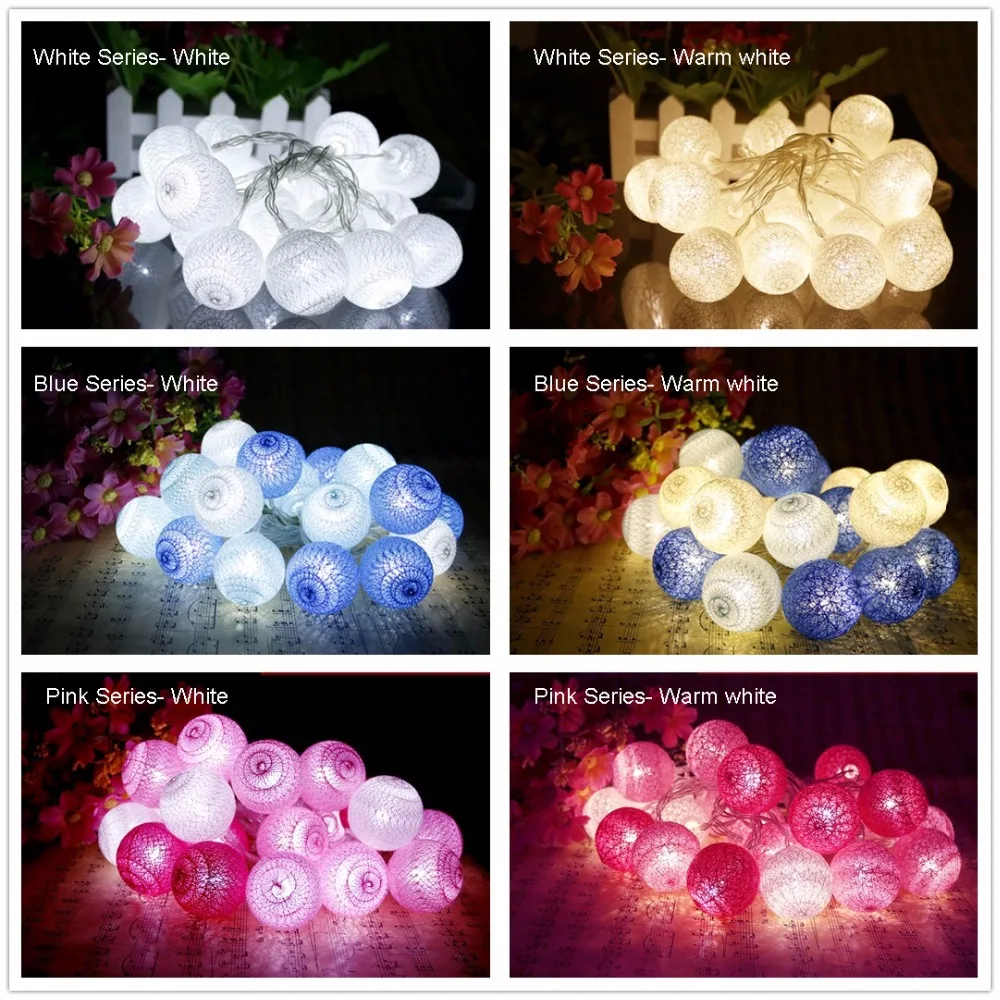 Cotton Ball led Light string 10Leds Holiday lights Pink Girl 3.5cm Dia 8 Series Fairy Garland Christmas Wedding Decoration TR Cotton Ball led Light string 10Leds Holiday lights Pink Girl 3.5cm Dia 8 Series Fairy Garland Christmas Wedding Decoration TR
