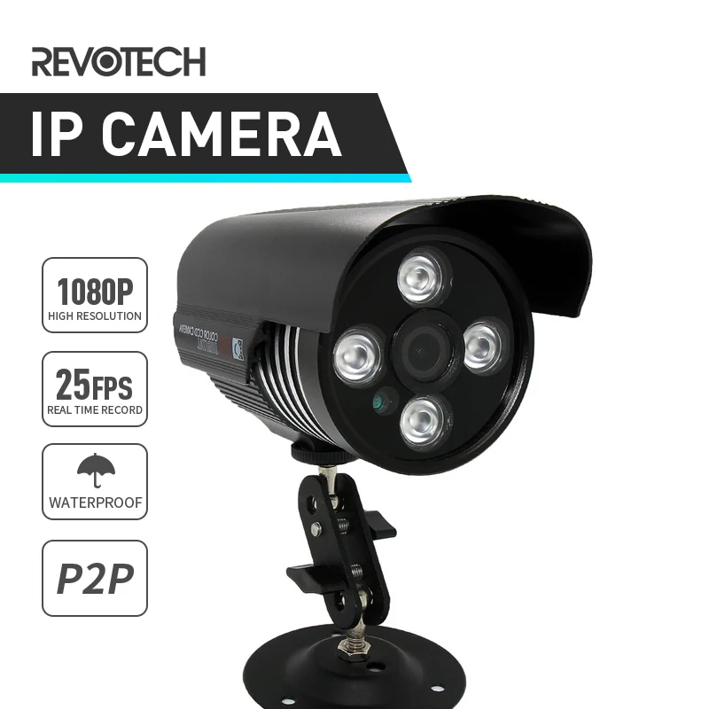 Waterproof 1920 x 1080P 2.0MP Outdoor IP Camera Bullet Security 4Array LED IR Camera ONVIF Night Vision P2P CCTV Cam with IR-Cut