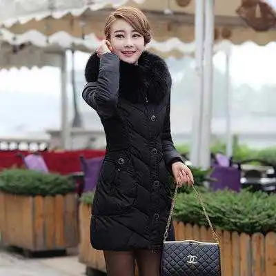 Winter Down Jacket Women Long Coat Parkas Thickening