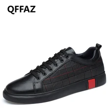 QFFAZ 2018 New Comfortable Casual Men Shoes High Quality Genuine Leather Shoes Men Moccasins Lace-Up Fashion Big Size 38-46