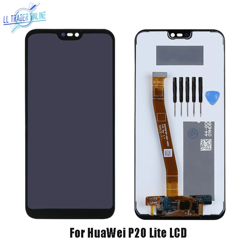 Качество AAA для Huawei P20 lite сенсорный экран LCD дисплей Замена nova 3e дигитайзер панель +