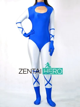 

Free Shipping DHL Adult Marvel Comics Blue Lycra Spandex Super Hero Zentai Suit Skin-tight Catsuit For Halloween Party PS044