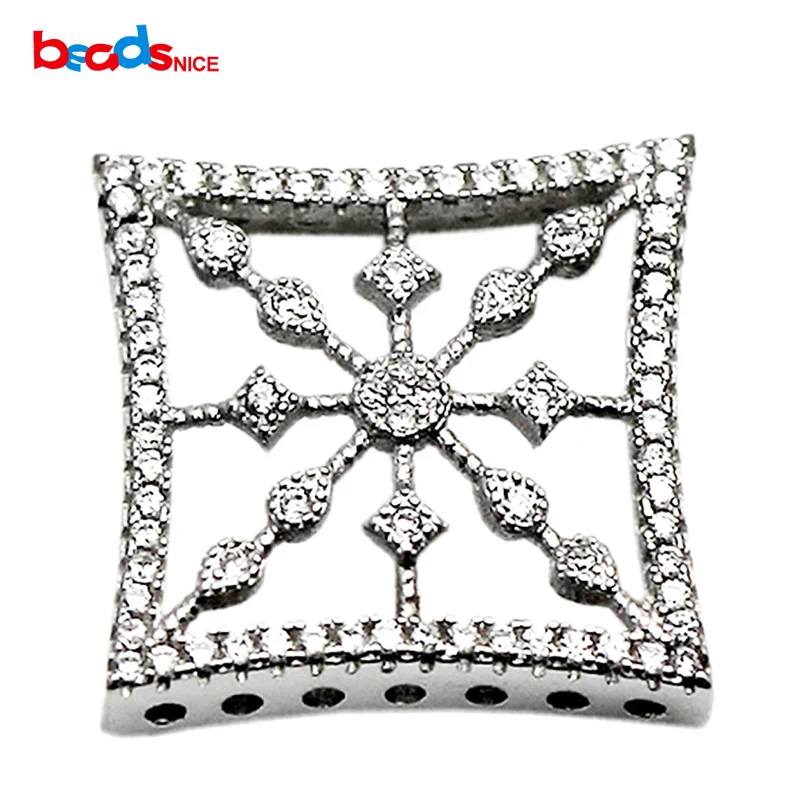 

Beadsnice Multi Strand Necklace Clasp 925 Sterling Silver Jewelry Findings Square Handmade Gift Accessories ID 37544