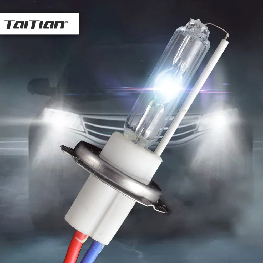 

Taitian 2Pcs 12V 100W bulb h7 super white Hid Xenon Kit 6000K 4300K Canbus Xenon h7 car lamps for audi opel ford benz bmw e30