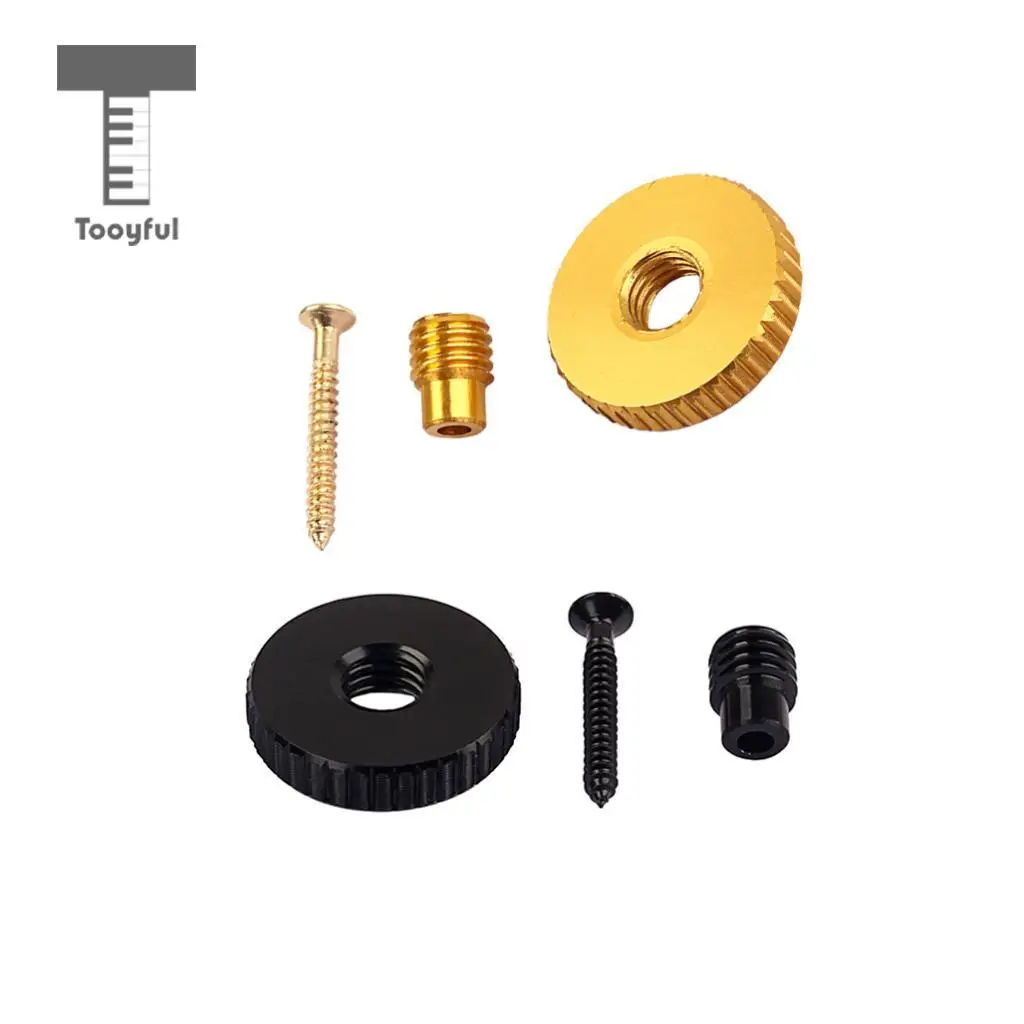 Tooyful Aluminum Alloy Strap Lock Button with Screw for Bass Guitar Mandolin Banjo Musical Parts