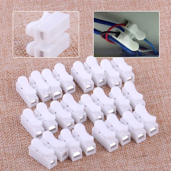 

CITALL 100Pcs/Set 2 Pin Self Locking Electrical Cable Connectors Quick Splice Lock Wire Terminals High Quality