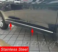 ステンレス鋼ドアボディサイドモールディングストリップ日産エクストレイルローグ T32 2014 2015 2016 スタイリングアクセサリーパーツ