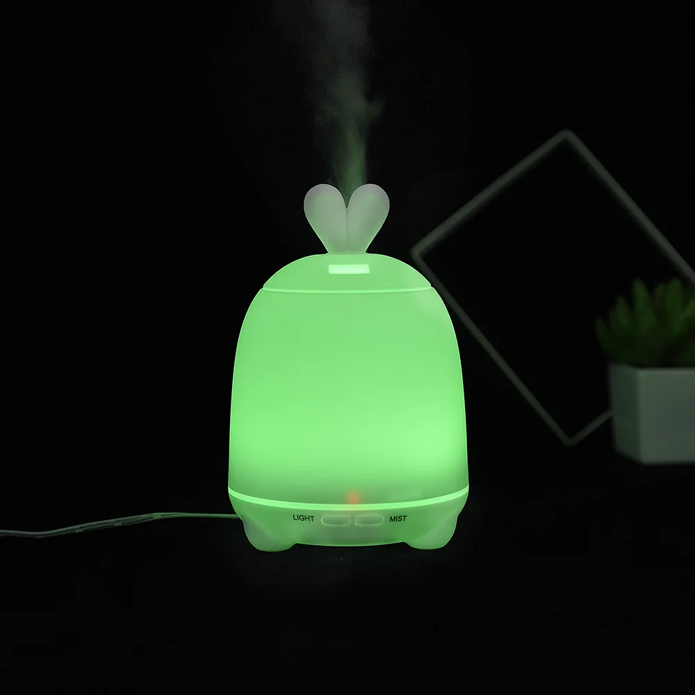 

100ml Cartoon Rabbit Aroma Humidifier LED Light for Home Office Mini Aromatherapy Essential Oil Diffuser Ultrasonic Atomizer