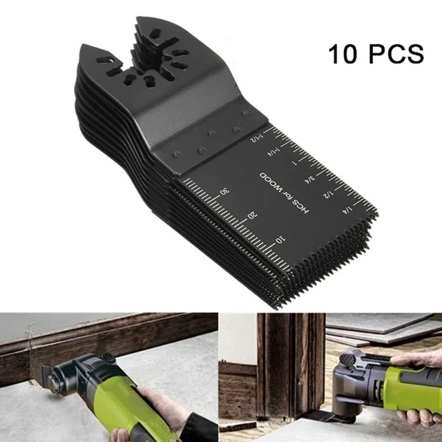 10/15 Pcs Oscillating Multi Tool Saw Blades 34mm Carbon Steel DIY Wood/Metal Universal Cutter –M25