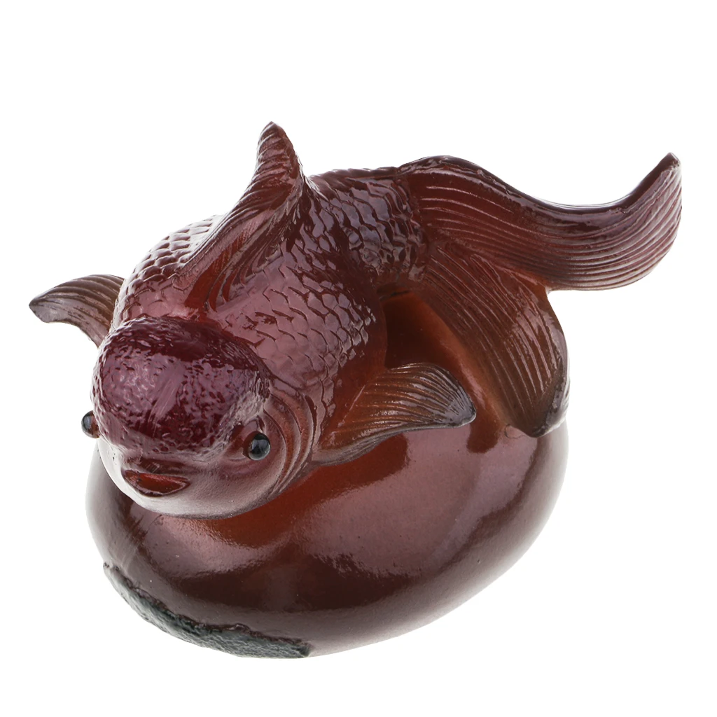 Change Color Tea Pets Goldfish Figurine Chinese Tea Ceremony Decor Supply Yellow