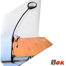 For Reading Repairing And Inspection Desktop Magnifier 8X Magnifying Glass Table Machine Soft Rod Dimmable LED Light Magnifier led desktop magnifier 3x 10x magnifying glass dimmable light magnifier for industry factory for reading repairing table lamp