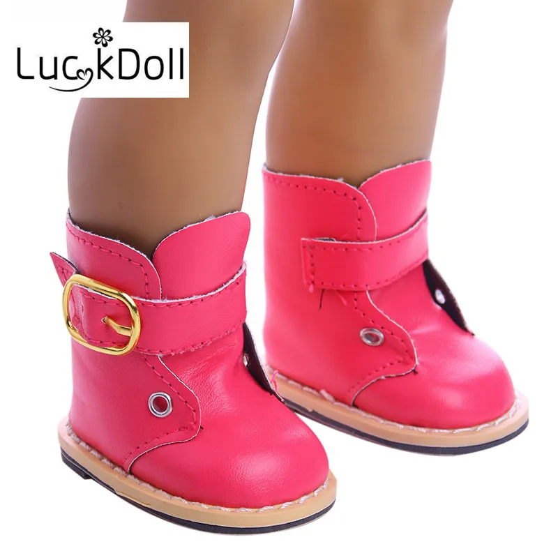 

Luckdoll big red boots doll mountings fit 18-inch American doll, the best gift for a child.