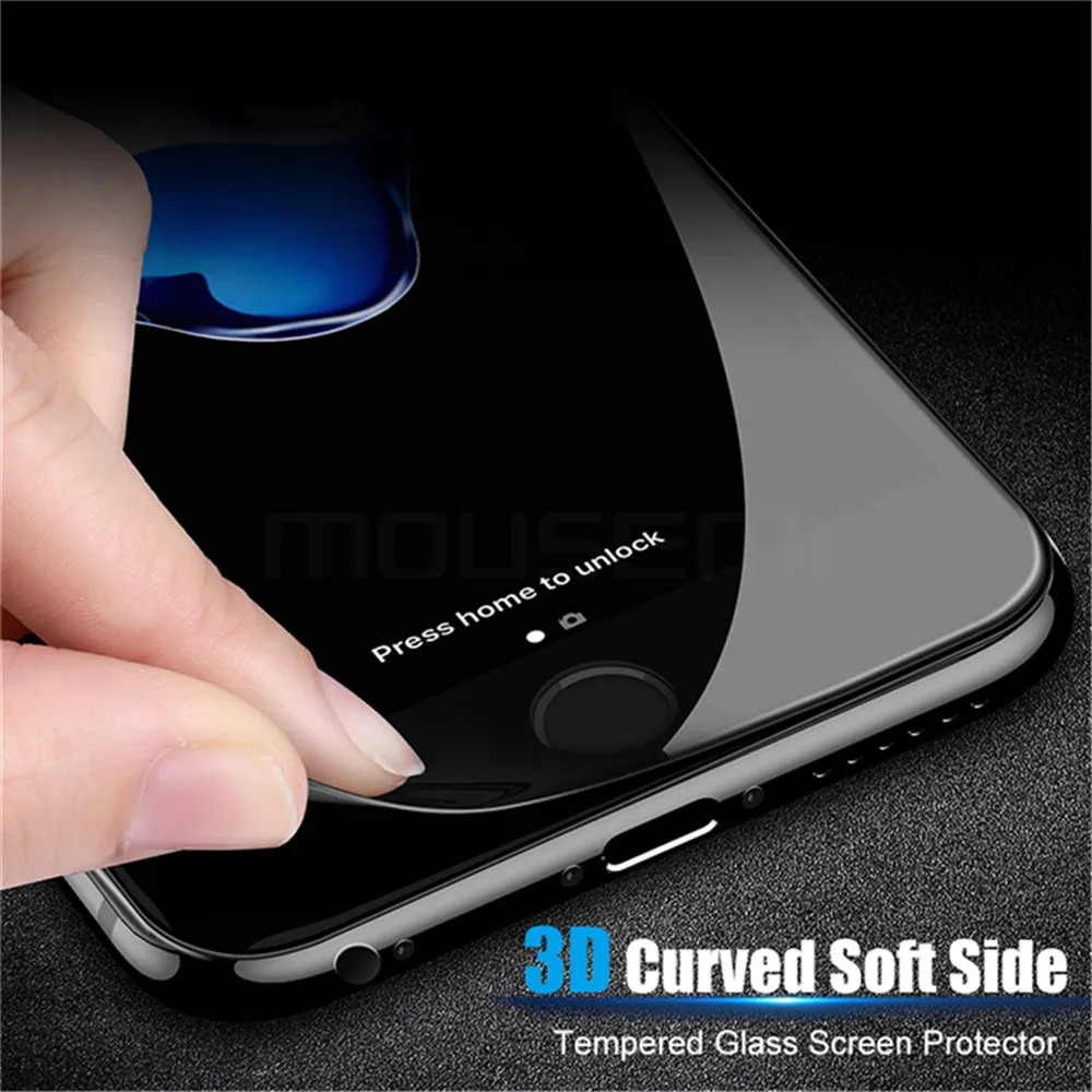 MOUSEMI Screen Protector For iPhone 6 6s Glass Full Cover Curved Soft Plastic Side Tempered Glass For iPhone 6 6s Plus Protector (4)