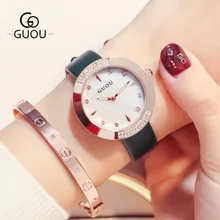 New Top Brand GUOU Women Watches Luxury Rhinestone Ladies Quartz Watch Casual Fashion Leather strap Wristwatch relogio feminino New Top Brand GUOU Women Watches Luxury Rhinestone Ladies Quartz Watch Casual Fashion Leather strap Wristwatch relogio feminino