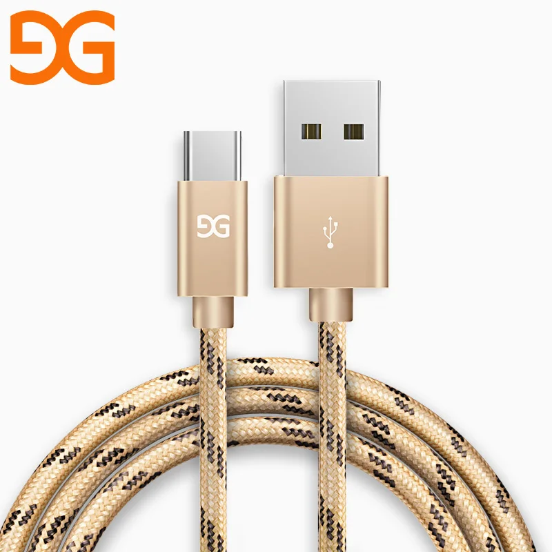 Нейлоновый usb кабель GUSGU Type C для Xiaomi быстрой зарядки Samsung HUAWEI HTC Дата Nexus OnePlus