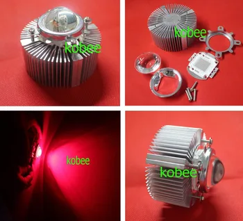 

100W 100Watt Deep Red 660nm High Power LED Light + Lens Reflector + Heatsink Cooler+100W Driver For Plant Grow Light Aquarium