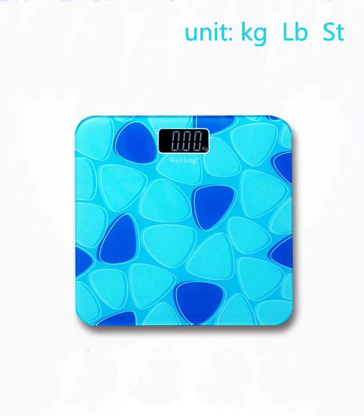 Новое Поступление Синие бытовые напольные весы Электронные цифровые весы для ванной ЖК-дисплей тела весы 180 кг = 400lb