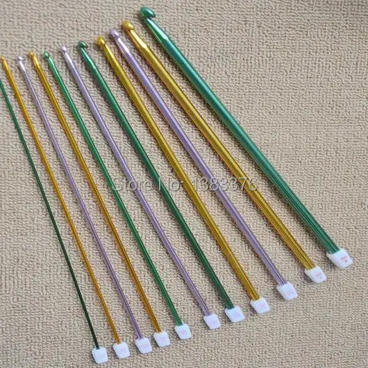 Застежки для вязания длиной 27 см комплект из 11 цветной алюминий крючком 6114