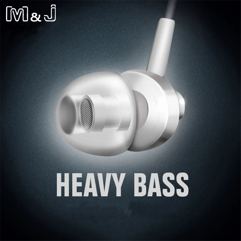 Портативные стереонаушники M & J с микрофоном 120 см|bass earphones|earphones for iphonefor iphone 5 |