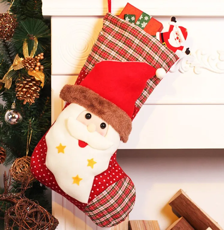 OnnPnnQ рождественские чулки 54 см милые большие рождественские чулки s Подарочная сумка Decoracion рождественские украшения для дома - Цвет: Santa Claus