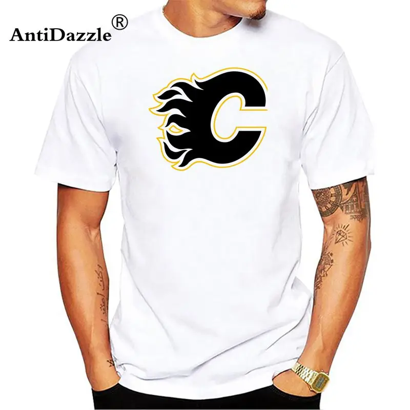 Antidaazle CALGARY FLAMES Mens Letters Printed T shirt | Мужская одежда