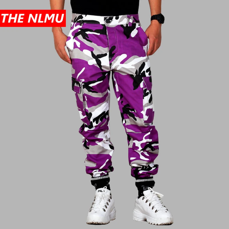 

Mens Camo Cargo Pants 2019 Men Fashion Camouflage Tactical Trouser Hip Hop Casual Cotton Multi Pockets Pants Streetwear WG194
