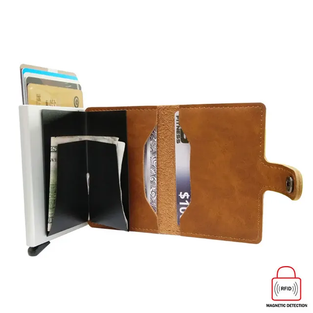 RFID Protected Vintage Styled Leather Card and ID Holders - Image 2