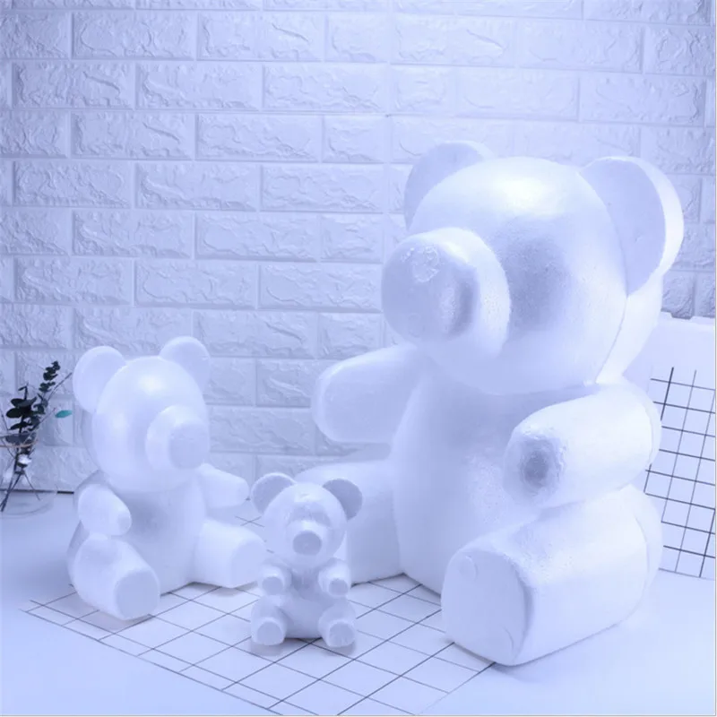 

1piece 15cm / 20cm birthday party children's decorative foam rose bear mold DIY artificial rose bear plastic bear rose wedding-C