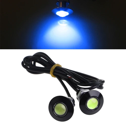 2 шт. 12 в 23 мм Универсальный ультра тонкий Автомобильный светодиодный DRL Дневной ходовой светильник лампа "Орлиный глаз" светильник для автомобиля-Стайлинг - Цвет: Синий