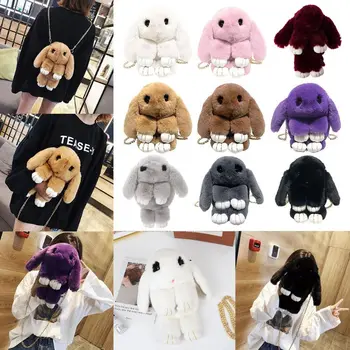 

THINKTHENDO Fashion Women Soft Rabbit Artificial Fur Crossbody Lovely Girl Handbag Shoulder Bag Storage Phone Satchel Purse New